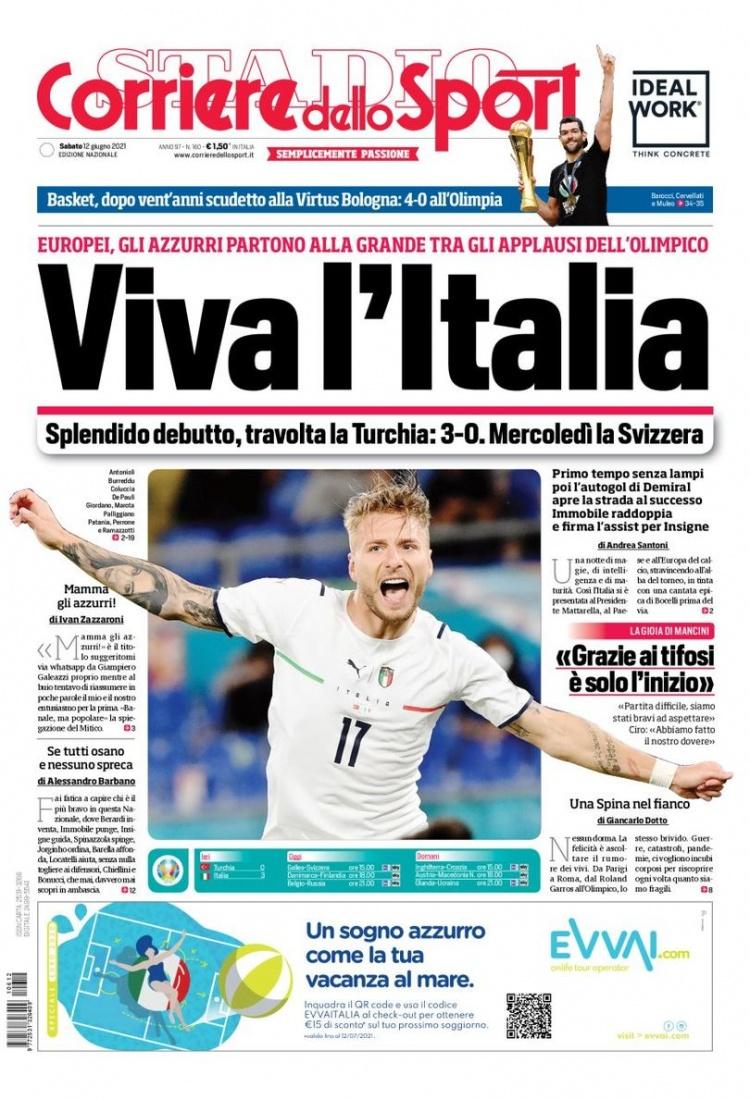 包含意大利俱乐部登上欧洲头版头条的词条